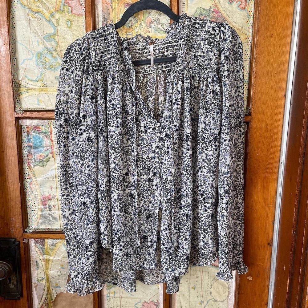 Free People floral blouse